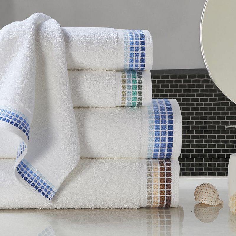 Colored Weave Dobby Border Towels